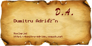 Dumitru Adrián névjegykártya